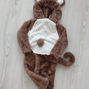 Disfraz de mono, disfraz de chimpancé, disfraz de Halloween, disfraz de niño pequeño Long Sleeved