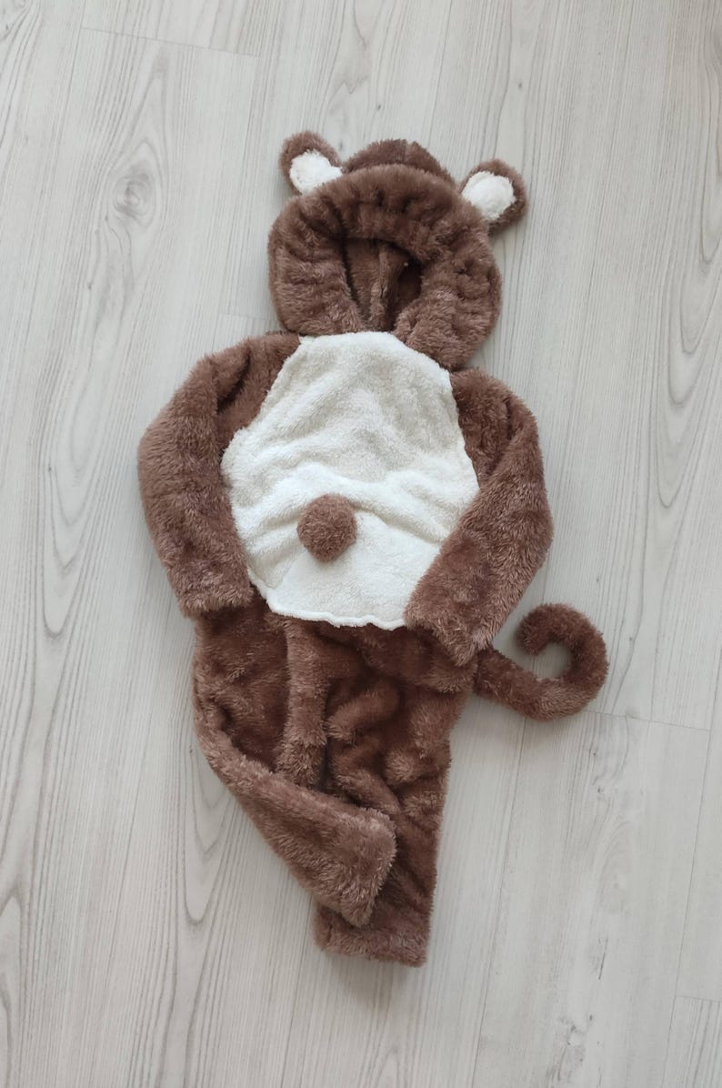 Disfraz de mono, disfraz de chimpancé, disfraz de Halloween, disfraz de niño pequeño Long Sleeved