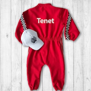 Custom Race Suit Race Car Birthday Halloween Costume 1st Birthday Gift Photography Props Infant Costume Suit+Hat+BackName