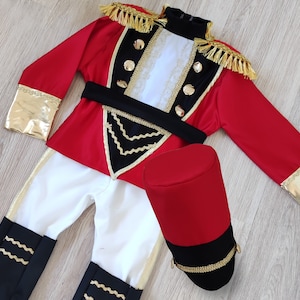 Tin Soldier-English Soldier Suit-Halloween Costumes-1st Birthday Gift-Royal Soldier Cap-Photography Props