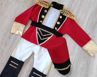 Tin Soldier-English Soldier Suit-Halloween Costumes-1st Birthday Gift-Royal Soldier Cap-Photography Props