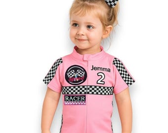 Two Fast Birthday-Race Car Birthday Custom Race Suit-Fast One Birthday-Halloween Costumes-1st Birthday Gift-Drag Race