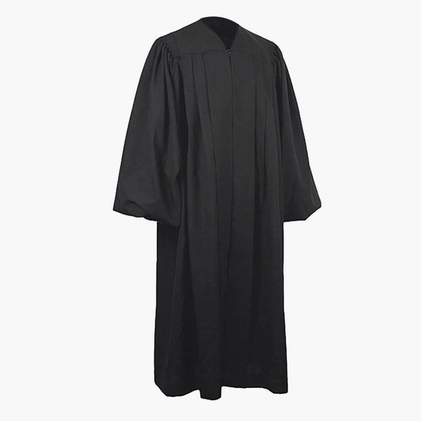 Robe de Juge Noire Cadeau Halloween Costumes-Cadeau d'Anniversaire-Graduation Robe