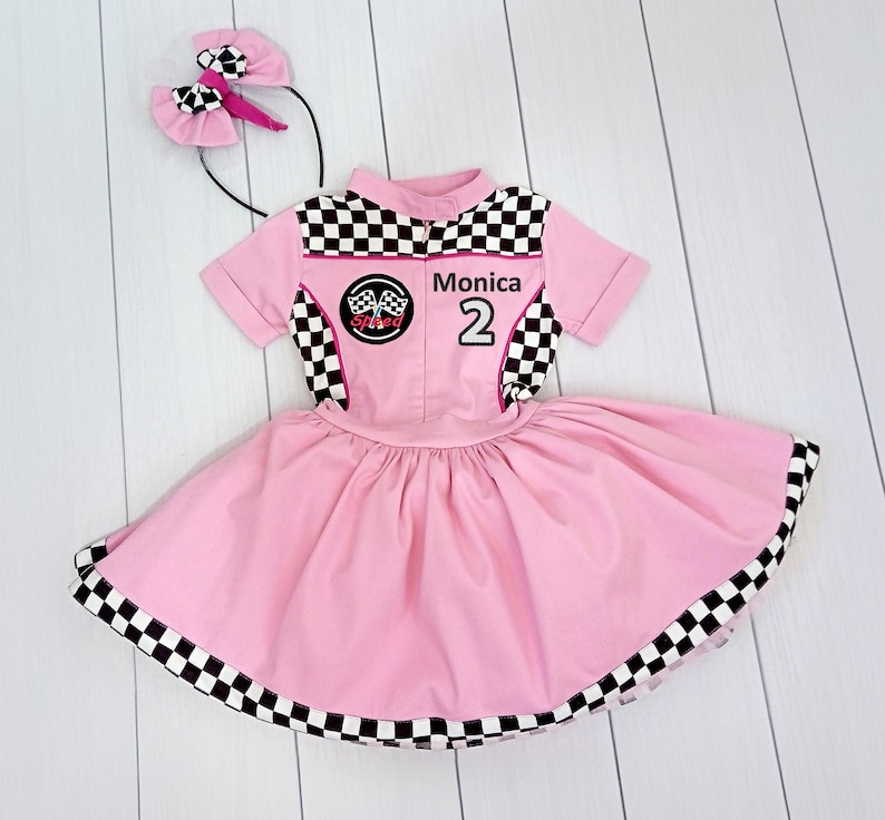 Mom and Daughter Tutu Checkered Dress-Race Car Birthday-Adult Costumes-Fast One Birthday-Two Fast Birthday Custom Race Suit Dress+AllName