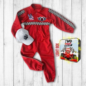 Custom Race Suit Race Car Birthday Halloween Costume 1st Birthday Gift Photography Props Infant Costume image 4