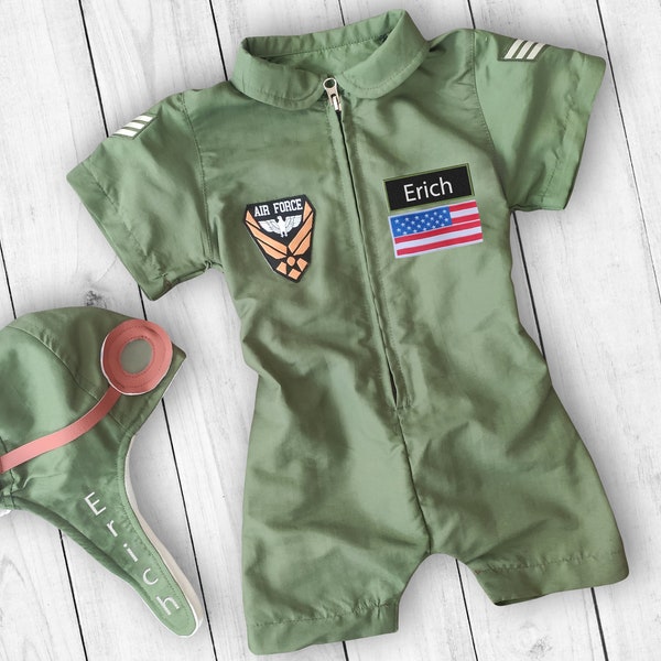Costumes d'Halloween de Pilote de Cadeau de Armée de l'Air Armes-Tenue de nouveau-né-Accessoires de photographie-Accessoires de séance Photo