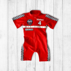 Custom Race Suit-Race Car Birthday-Halloween Costume-1st Birthday Gift-Photography Props-Infant Costume-Racer Jacket image 5