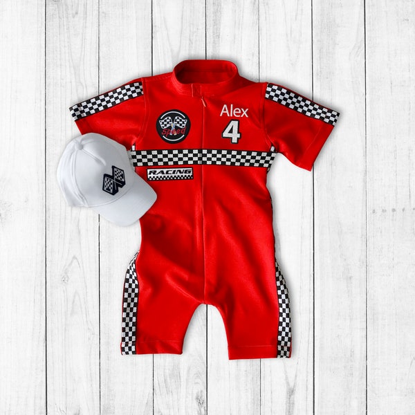 Custom Race Suit-Race Car Birthday-Halloween Costume-1st Birthday Gift-Photography Props-Infant Costume-Racer Jacket