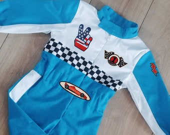 Race Suit | Halloween Costume|1st Birthday Gift|Photography Props|Race Car Birthday|Infant Costume|Mechanic Overalls