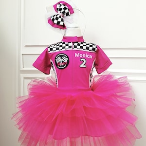 Race Car Birthday-Tutu Checkered Dress Two Fast Birthday Custom Race Suit-Halloween Costume-1st Birthday Gift