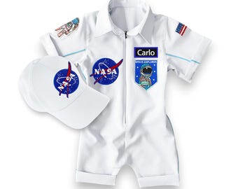 Space Baby Shower-Space Theme Birthday Party-Astronaut Costume-Halloween Costume-Space Jumpsuit-Space Themed Nursery
