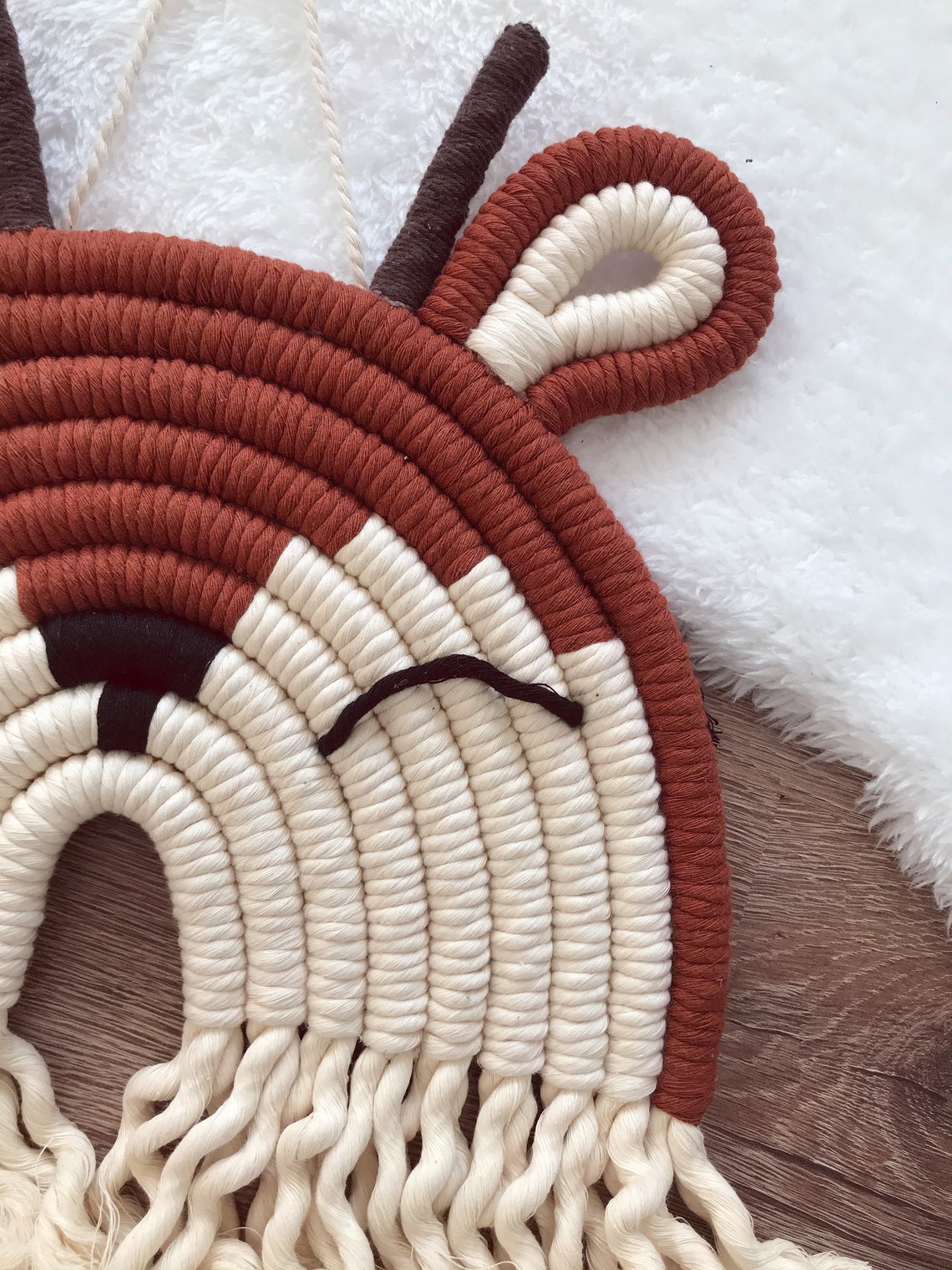 Macrame Deer Wall Hanging/ Animal Macrame Wall Hanging / Etsy