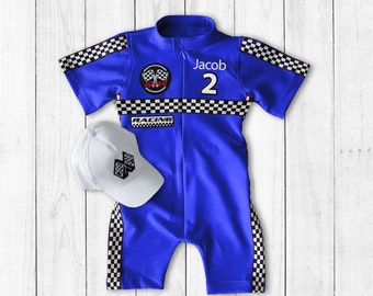 Custom Race Suit-Race Car Birthday-Halloween Costume-1st Birthday Gift-Photography Props-Infant Costume-Racer Jacket