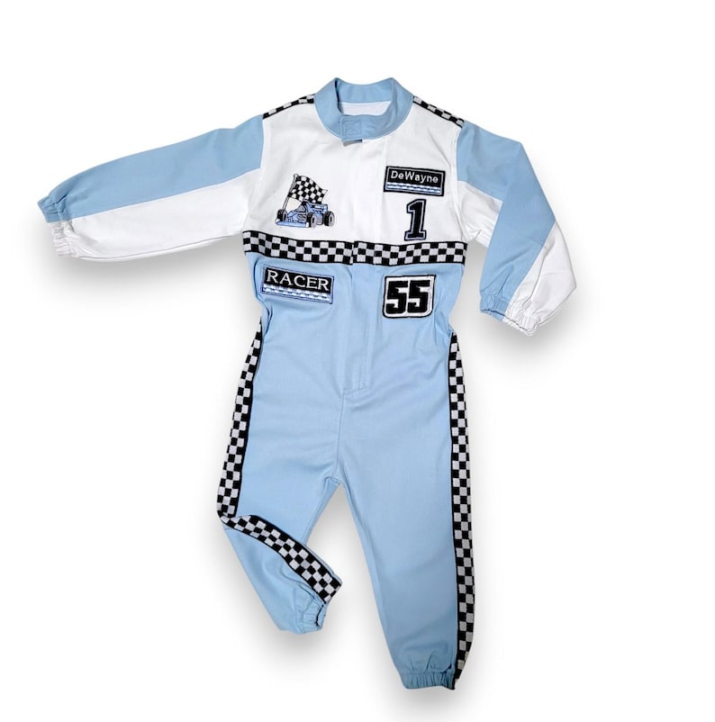 Two Fast Birthday Custom Race Suit-Halloween Costume-Drag Race-Two Fast One Birthday-1st Birthday Gift-Race Car Birthday image 3