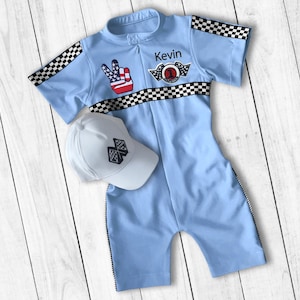 Race Car Birthday-Halloween Costumes-Racing Jacket Shorts Jumpsuit-Photography Props-1st Birthday Gift-Racer Jacket