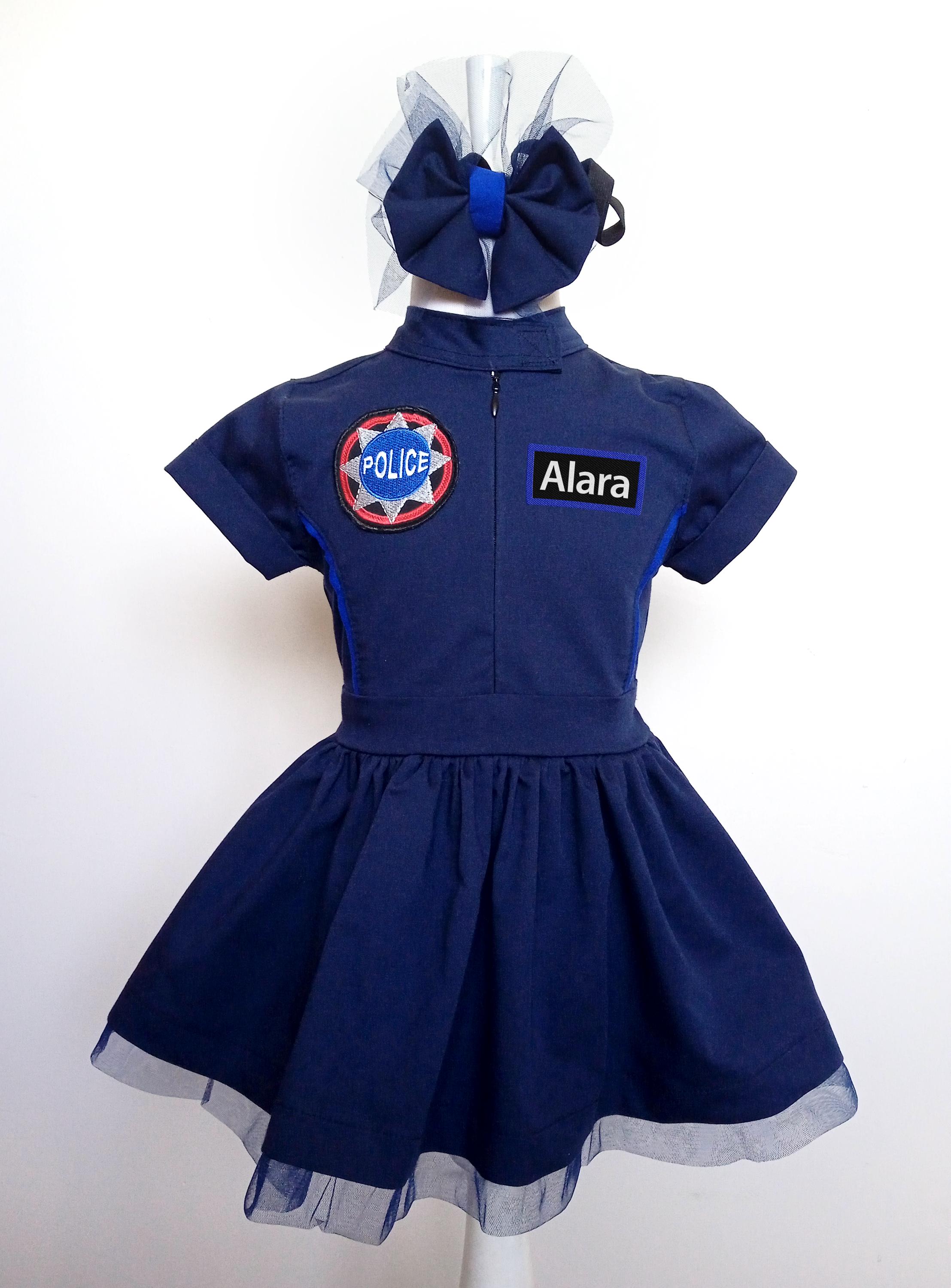police dress uniform Officer Costume - Adults talkie and handcuffs Police Tutu Dress-Police Baby Officer-Halloween