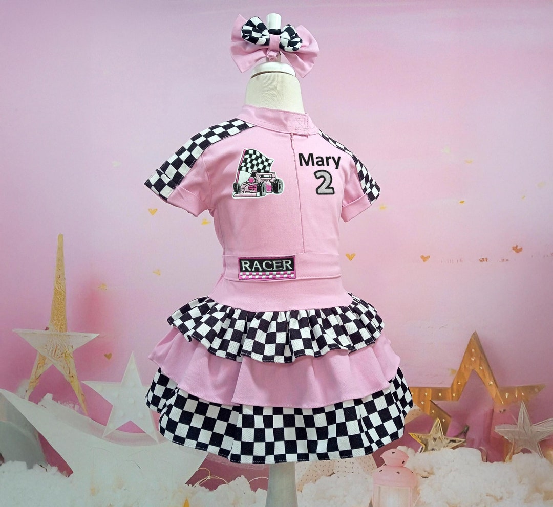 Pink Two Fast Birthday Custom Race Suit-fast One Birthday-tutu