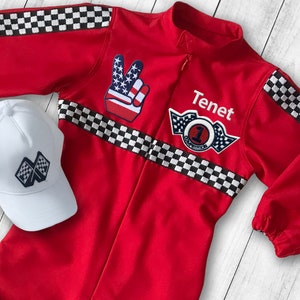 Custom Race Suit Race Car Birthday Halloween Costume 1st Birthday Gift Photography Props Infant Costume Suit+Hat+AllName