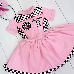 Mom and Daughter Tutu Checkered Dress-Race Car Birthday-Adult Costumes-Fast One Birthday-Two Fast Birthday Custom Race Suit image 1