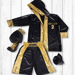 Boxing Robe-Baby Boxing Gloves Personalized Robes Muay Thai-Newborn Photography-Baby Martial Arts