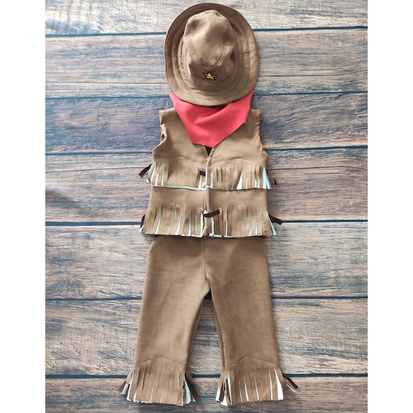 Indian Clothes-Cowboy Halloween Costumes-Cowboy Newborn Outfit-Photography Props-Photo Shoot Props-Baby Shower Gift