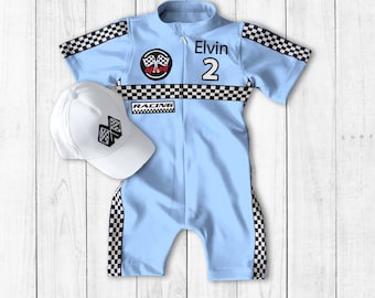 Race Car Birthday Custom Race Suit-Fast One Birthday-Halloween Costumes-Two Fast Birthday-1st Birthday Gift-Drag Race