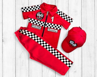 Two Fast One Birthday-Racing Jacket-Halloween Costume-Custom Name-Race Car Birthday-Kids Racing Jumpsuit-First Birthday