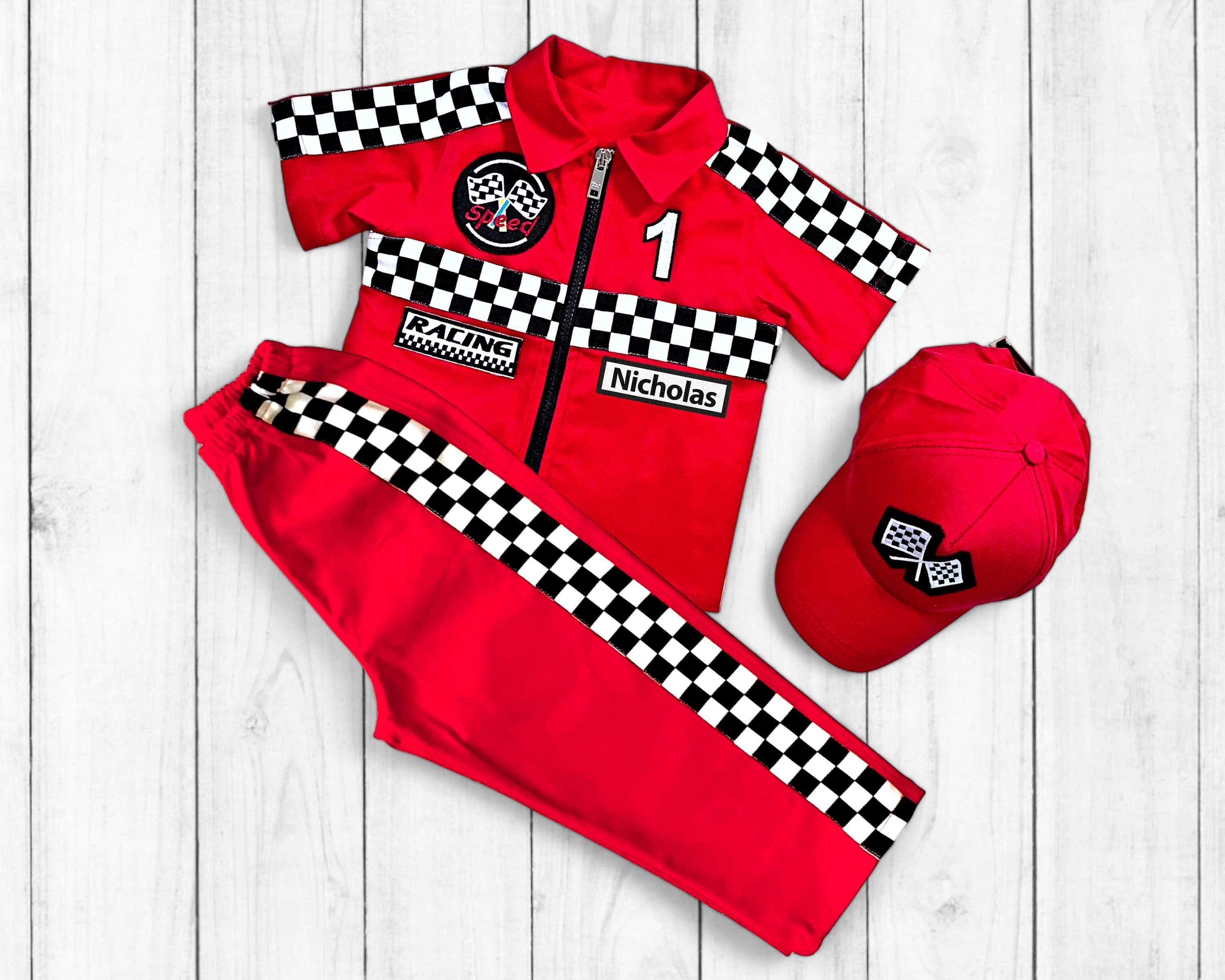 Two Fast One Birthday-Racing Jacket-Halloween Costume-Custom Name 