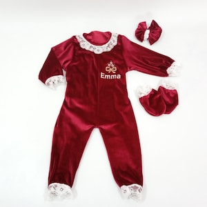 Weihnachtsoverall-Santa Baby-Baby Erstes Weihnachtsoutfit-Halloween-Kostüm-Valentinstagkleid mit Herz-Mädchen-Geburtstagskleid