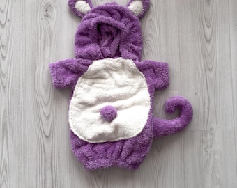 Disfraz de mono morado - Disfraz de chimpancé - Disfraz de Halloween - Disfraz de niño pequeño
