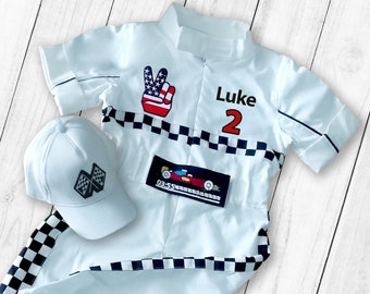 Race Car Birthday | Halloween Costume | Custom Race Suit | 1st Birthday Gift | Photography Props | Infant Costume