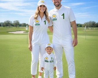 Custom Golf Caddie Jumpsuit for Family, Toddler Golf Outfit, Matching Mommy and Me Golf Coveralls, Golf Caddy Suit, Father Son Golf