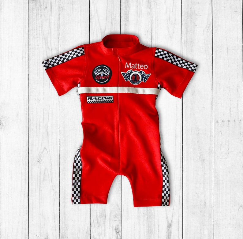 Custom Race Suit-Race Car Birthday-Halloween Costume-1st Birthday Gift-Photography Props-Infant Costume-Racer Jacket image 4