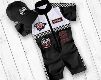 Two Fast Birthday Custom Race Suit-Father and Son-Fast One Birthday-Race Car Birthday-Halloween Costume-Drag Race