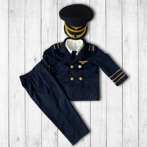 Pilot Gifts for Kids-Halloween Costumes Cosplay-Captain Hat-Aviation Gifts-Air Force Gifts for Pilots image 3