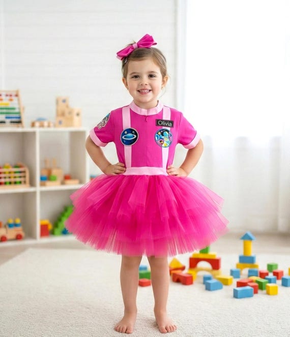 Fuchsia Astronaut Costume-Pink Dress Space Suit Space Theme Birthday Party-Space Baby Shower-Halloween Costume Nursery Fuchsia Astronaut Costume-Pink Dress Space Suit Space Theme Birthday Party-Space Baby Shower-Halloween Costume Nursery