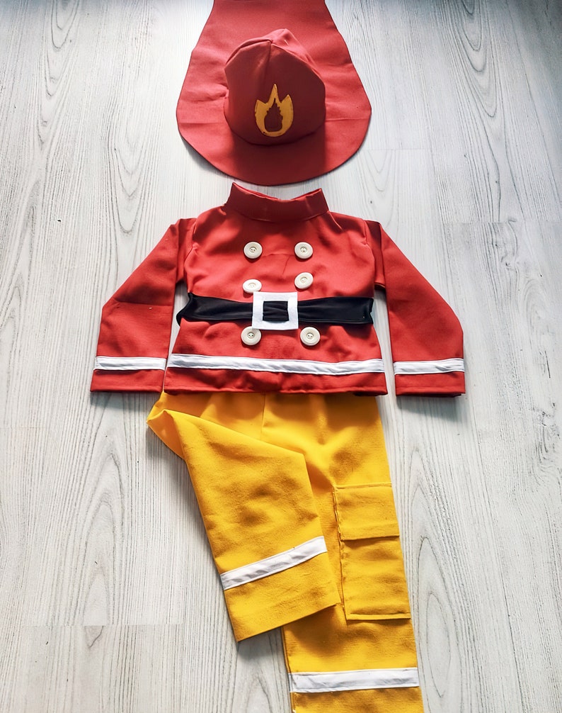 Baby Firefighter Gift for Kids-Fire Fighter 1st Birthday Gift-Halloween Costumes-Photography Photobooth Props image 3