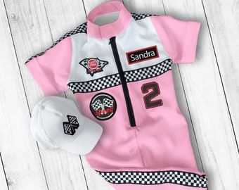 Two Fast Birthday Custom Race Suit-Halloween Costumes-Fast One Birthday-Race Car Birthday-1st Birthday Gift-Drag Race