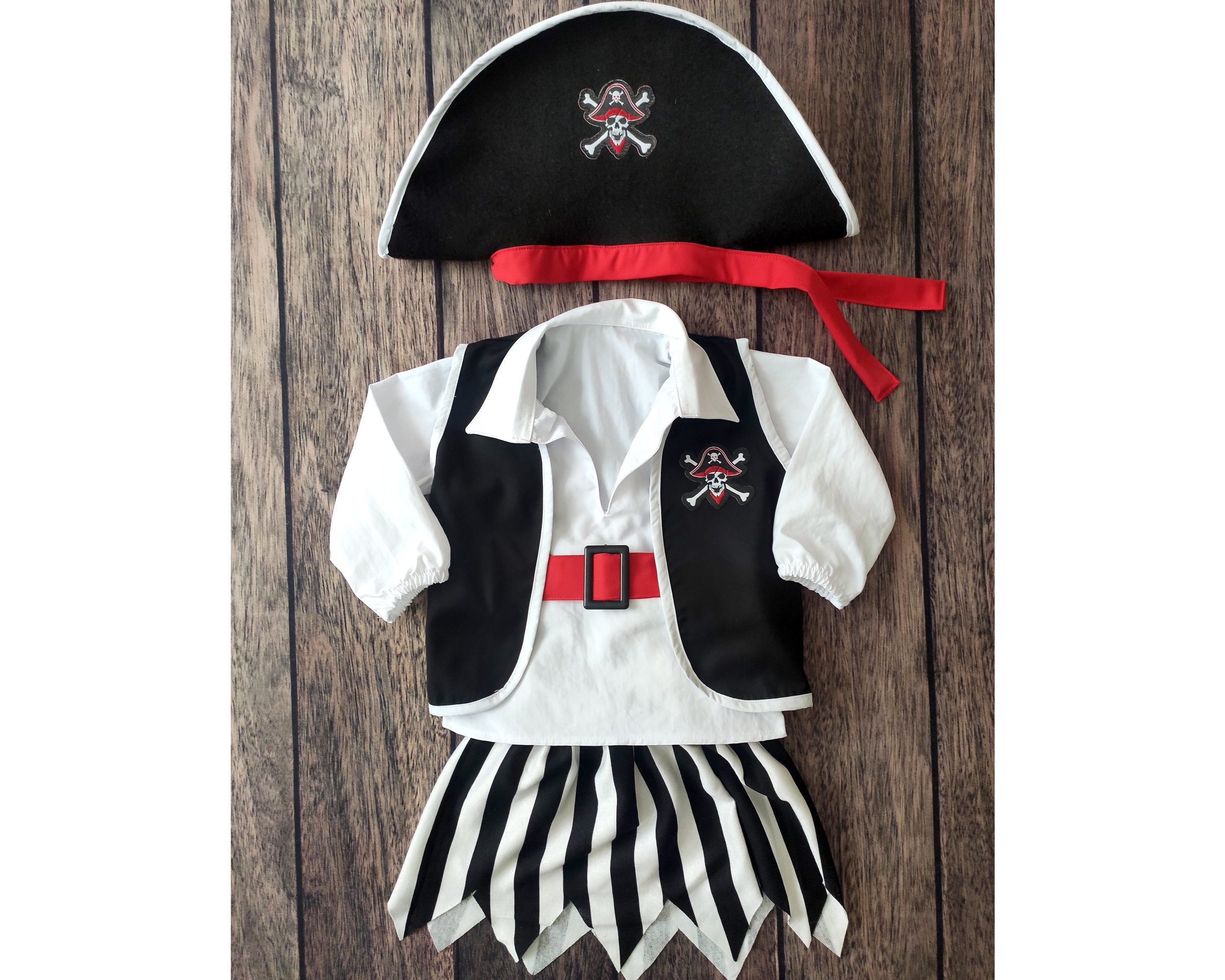 Disfraz Pirata Hombre Pirata Camisa Sombrero Abrigo Disfraz de Halloween  Accesorios de fotografía 1er regalo de cumpleaños -  México