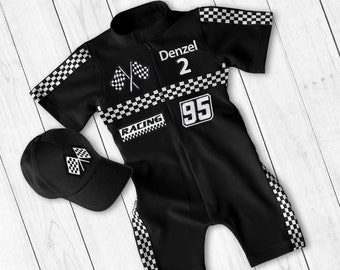 Two Fast Birthday Custom Race Suit-Monster Truck-Halloween Costumes-Fast One Birthday-Race Car Birthday-Drag Race