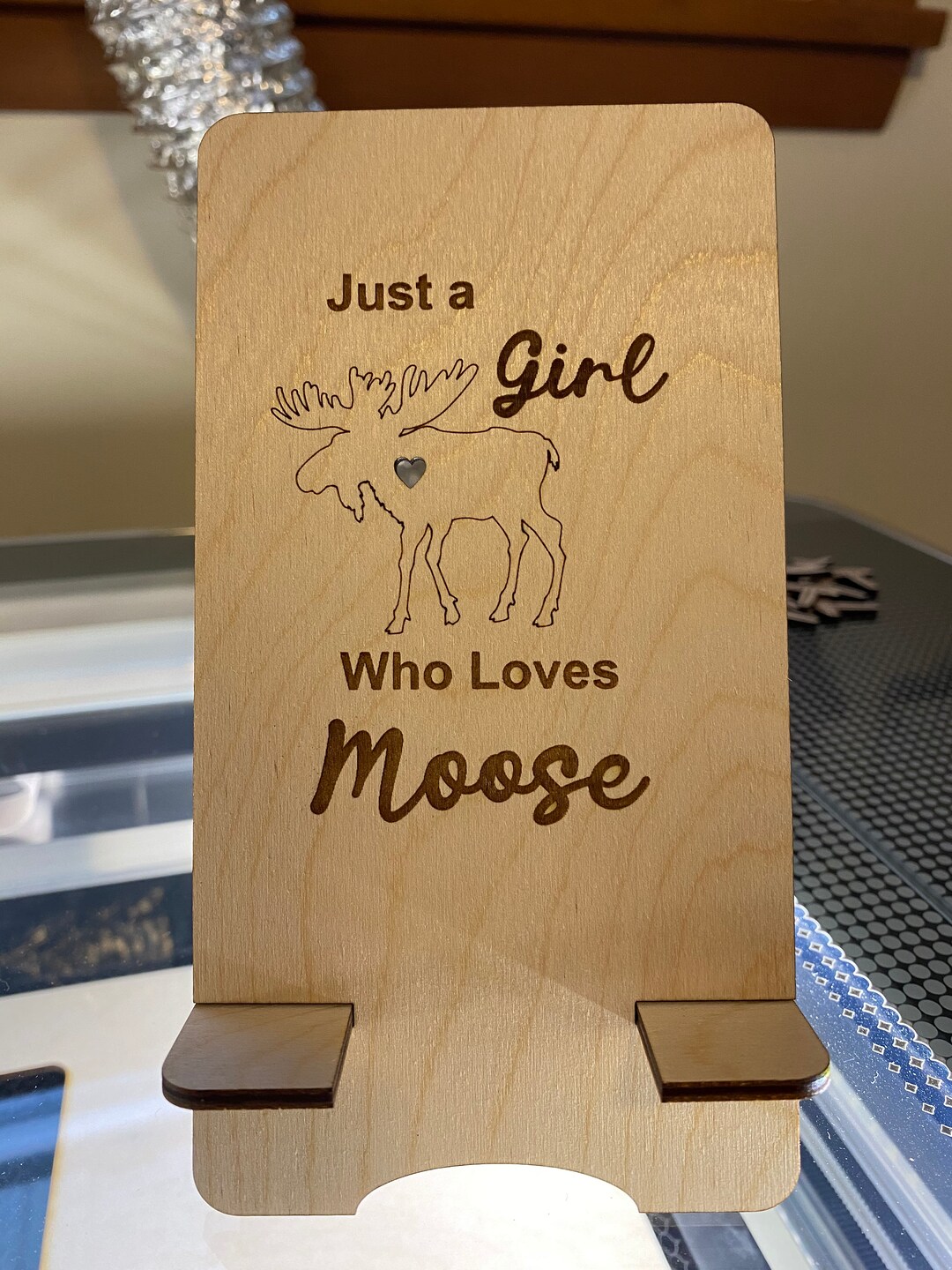Moose Phone Stand I Love Moose Cell Phone Stand Etsy
