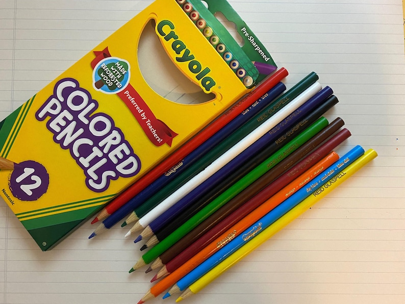 Ships FAST, Personalized Crayola Colored Pencils, Back To School, Set of 12, Set of 24, Engraved Pencils, Gift for Kids, Custom Pencils image 5