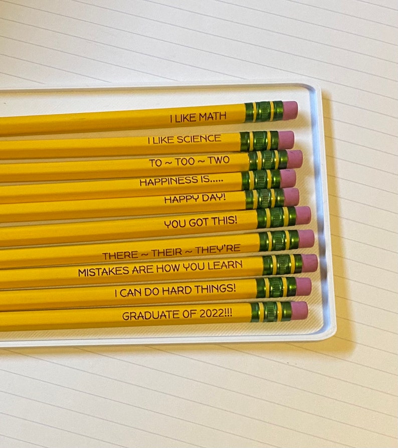 Personalized Pencils Personalized Erasers Inspirational Etsy