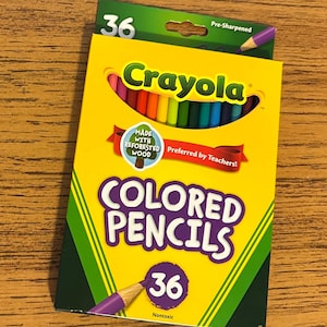 Ships FAST, Personalized Crayola Colored Pencils, Set of 36, Back To School, Engraved Pencils, Gift for Kids, Custom Pencils