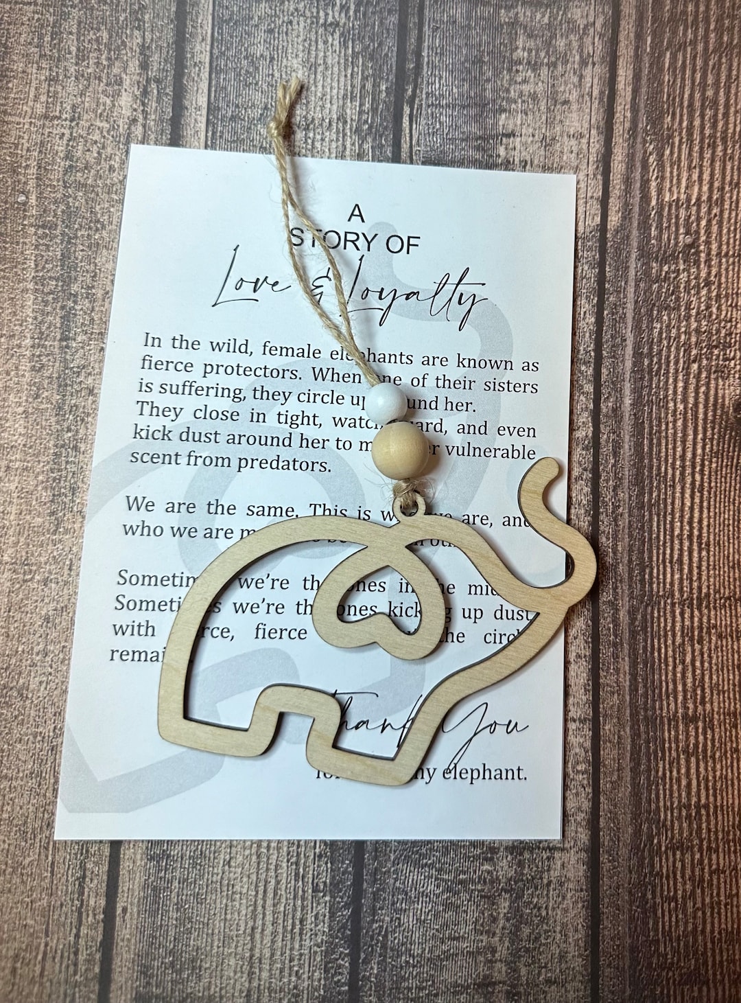 Elephant Ornament, Sisterhood Ornament, Friendship Ornament, Gift for