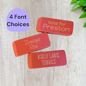 Ships FAST, Personalized Erasers, Inspirational Sayings, Back to School, Student Gift, Pink Pearl Eraser, Fun Gift