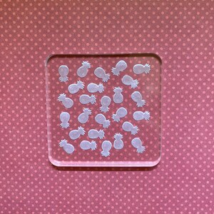 Pineapple Embosser, Texture Sheet, Clear Acrylic, Polymer Clay Tool