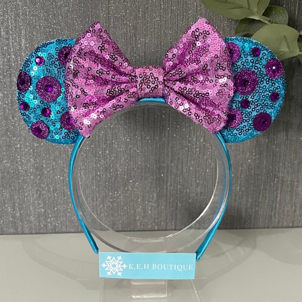 Monsters Inc Sulley Disney inspired Mickey Minnie Mouse ears headband