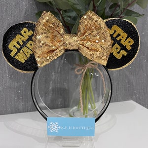 Star Wars Disney inspired Mickey Minnie Mouse ears headband