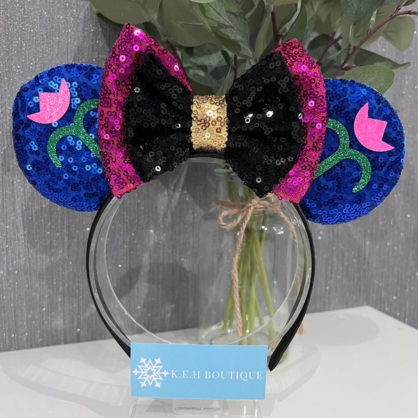 Anna Frozen Disney inspired Mickey Minnie Mouse ears headband Elsa Olaf